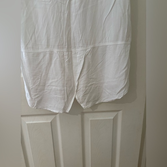 Beach Lunch Lounge crisp white tank button down collared size large lightweight - Picture 4 of 10